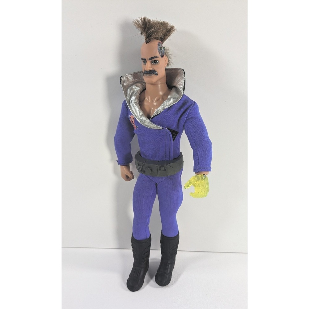 Vintage Bionic Six Dr Sharp 12" Action Figure LJN 1980s 90s Toy Mohawk Purple